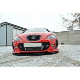 Накладка сплиттер на передний бампер на Seat Leon II MS Design